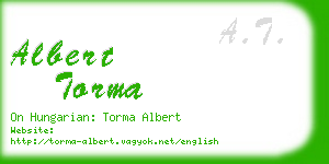 albert torma business card